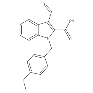 3-Formyl-1-(4-methoxybenzyl)-1H-indole-2-carboxylic acid Structure