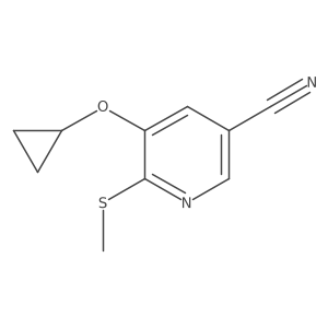 5-Cyclopropoxy-6-(methylthio)nicotinonitrile结构式