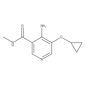 4-Amino-5-cyclopropoxy-N-methylnicotinamide结构式