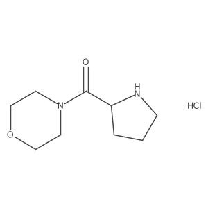 4-Morpholinyl(2-pyrrolidinyl)methanone hydrochloride结构式