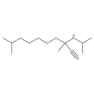 2-Methyl-2-[(1-methylethyl)amino]-3-[(4-methylpentyl)oxy]propanenitrile结构式