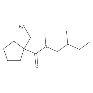 1-(Aminomethyl)-N-methyl-N-(2-methylbutyl)cyclopentanecarboxamide结构式