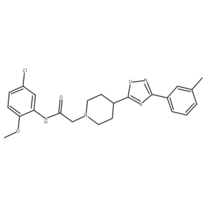 N-(5-chloro-2-methoxyphenyl)-2-(4-(3-(m-tolyl)-1,2,4-oxadiazol-5-yl)piperidin-1-yl)acetamide结构式