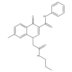 7-methyl-4-oxo-1-(2-oxo-2-(propylamino)ethyl)-N-phenyl-1,4-dihydro-1,8-naphthyridine-3-carboxamide Structure