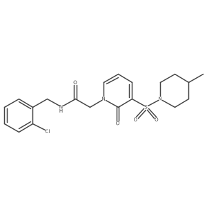 N-(2-chlorobenzyl)-2-(3-((4-methylpiperidin-1-yl)sulfonyl)-2-oxopyridin-1(2H)-yl)acetamide Structure