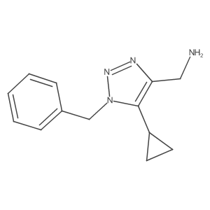 (1-benzyl-5-cyclopropyl-1H-1,2,3-triazol-4-yl)methanamine Structure