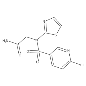 2-[N-(1,3-thiazol-2-yl)6-chloropyridine-3-sulfonamido]acetamide结构式