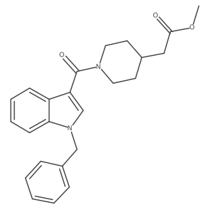 methyl {1-[(1-benzyl-1H-indol-3-yl)carbonyl]piperidin-4-yl}acetate Structure