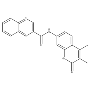 N-(3,4-dimethyl-2-oxo-1,2-dihydroquinolin-7-yl)quinoxaline-2-carboxamide结构式