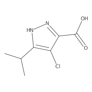4-chloro-3-isopropyl-1H-pyrazole-5-carboxylic acid Structure
