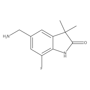 5-(Aminomethyl)-7-fluoro-3,3-dimethyl-2,3-dihydro-1H-indol-2-one Structure