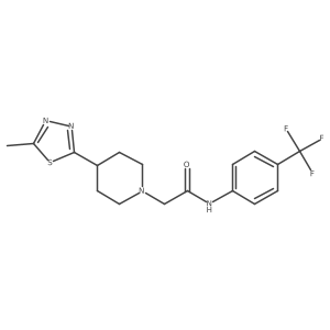 2-[4-(5-methyl-1,3,4-thiadiazol-2-yl)piperidin-1-yl]-N-[4-(trifluoromethyl)phenyl]acetamide Structure