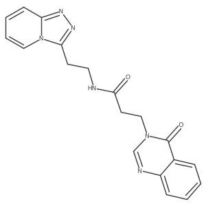 3-(4-oxoquinazolin-3(4H)-yl)-N-[2-([1,2,4]triazolo[4,3-a]pyridin-3-yl)ethyl]propanamide结构式
