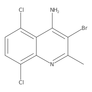 4-Amino-3-bromo-5,8-dichloro-2-methylquinoline结构式