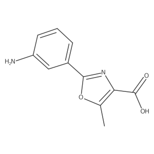2-(3-Aminophenyl)-5-methyloxazole-4-carboxylic acid结构式