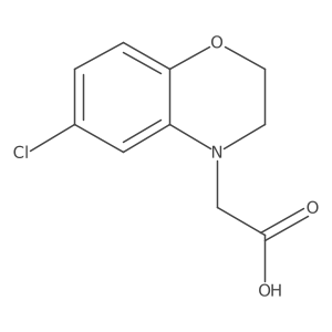 2-(6-chloro-3,4-dihydro-2H-1,4-benzoxazin-4-yl)acetic acid结构式