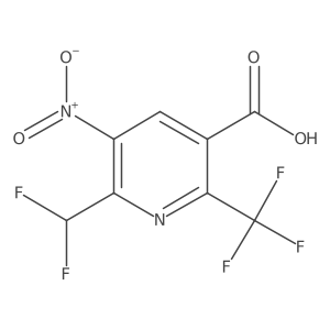 2-(Difluoromethyl)-3-nitro-6-(trifluoromethyl)pyridine-5-carboxylic acid Structure