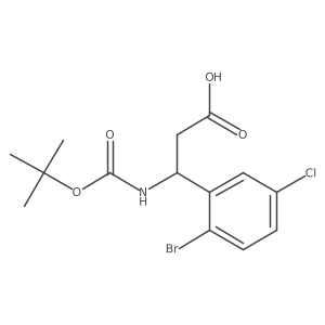 (3R)-3-(2-bromo-5-chlorophenyl)-3-{[(tert-butoxy)carbonyl]amino}propanoic acid Structure