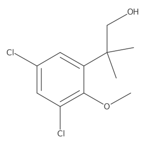 2-(3,5-Dichloro-2-methoxyphenyl)-2-methylpropan-1-ol结构式