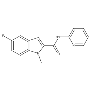 5-fluoro-1-methyl-N-(pyridin-2-yl)-1H-indole-2-carboxamide结构式