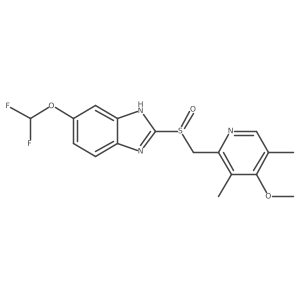 5-Difluoromethoxy-2-[(4-methoxy-3,5-dimethyl-2-pyridinyl)methylsulfinyl]-1H-benzimidazole结构式