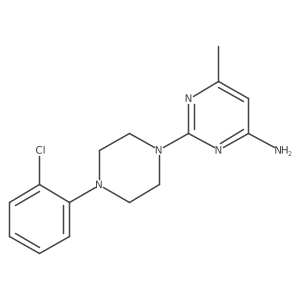 2-(4-(2-Chlorophenyl)piperazin-1-yl)-6-methylpyrimidin-4-amine结构式