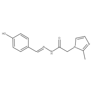 (E)-N'-(4-hydroxybenzylidene)-2-(2-methyl-1H-imidazol-1-yl)acetohydrazide Structure