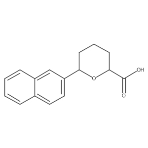 rel-(2R,6S)-Tetrahydro-6-(2-naphthalenyl)-2H-pyran-2-carboxylic acid Structure