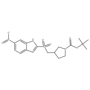 tert-Butyl 3-(((5-nitro-1H-benzo[d]imidazol-2-yl)sulfonyl)methyl)pyrrolidine-1-carboxylate Structure