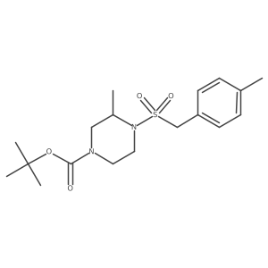 tert-Butyl 3-methyl-4-((4-methylbenzyl)sulfonyl)piperazine-1-carboxylate结构式