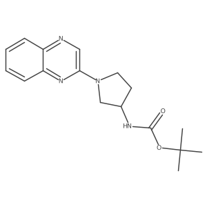 (R)-tert-butyl (1-(quinoxalin-2-yl)pyrrolidin-3-yl)carbamate结构式