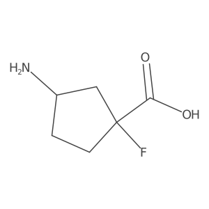 3-Amino-1-fluorocyclopentane-1-carboxylic acid结构式