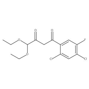 1,3-Butanedione, 1-(2,4-dichloro-5-fluorophenyl)-4,4-diethoxy- Structure