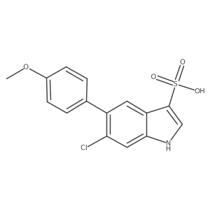 6-Chloro-5-(4-methoxyphenyl)-1H-indole-3-sulfonic acid结构式