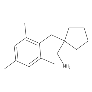 (1-(2,4,6-Trimethylbenzyl)cyclopentyl)methanamine Structure