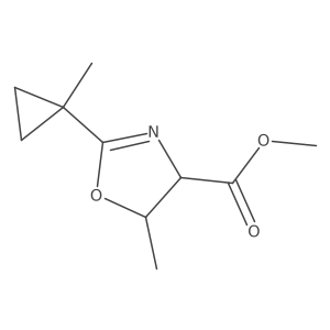 Methyl 4,5-dihydro-5-methyl-2-(1-methylcyclopropyl)-4-oxazolecarboxylate结构式