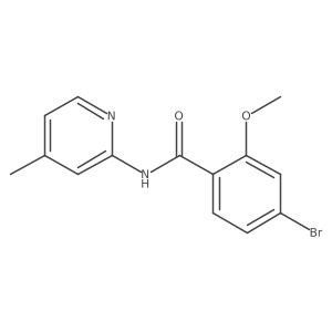 4-bromo-2-methoxy-N-(4-methylpyridin-2-yl)benzamide Structure