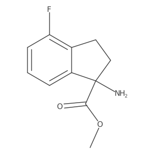 methyl 1-amino-4-fluoro-2,3-dihydro-1H-indene-1-carboxylate结构式