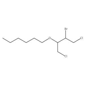 1-[(3-Bromo-1,4-dichlorobutan-2-yl)oxy]hexane Structure