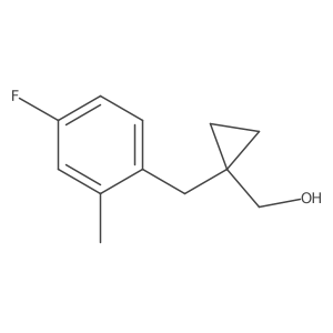 {1-[(4-Fluoro-2-methylphenyl)methyl]cyclopropyl}methanol结构式