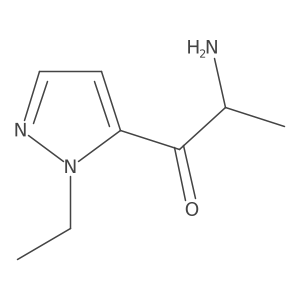 2-amino-1-(1-ethyl-1H-pyrazol-5-yl)propan-1-one结构式