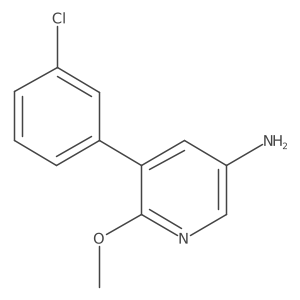 5-(3-Chlorophenyl)-6-methoxy-3-pyridinamine结构式
