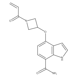 4-((1-acryloylazetidin-3-yl)oxy)-1H-indole-7-carboxamide结构式