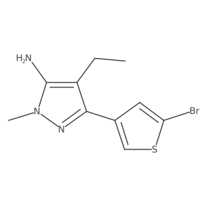 3-(5-bromothiophen-3-yl)-4-ethyl-1-methyl-1H-pyrazol-5-amine Structure