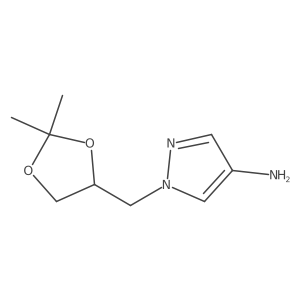 1((2,2-dimethyl-1,3-dioxolan-4-yl)methyl)-1H-pyrazol-4-amine Structure