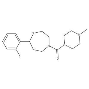 (7-(2-Fluorophenyl)-1,4-thiazepan-4-yl)(4-methylpiperazin-1-yl)methanone结构式