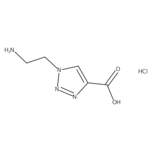 1-(2-aminoethyl)-1H-1,2,3-triazole-4-carboxylic acid hydrochloride Structure