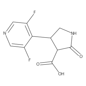 Rel-(3R,4S)-4-(3,5-difluoropyridin-4-yl)-2-oxopyrrolidine-3-carboxylic acid Structure