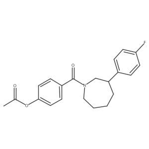 4-(3-(4-Fluorophenyl)azepane-1-carbonyl)phenyl acetate结构式