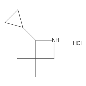 2-Cyclopropyl-3,3-dimethylazetidine hydrochloride结构式